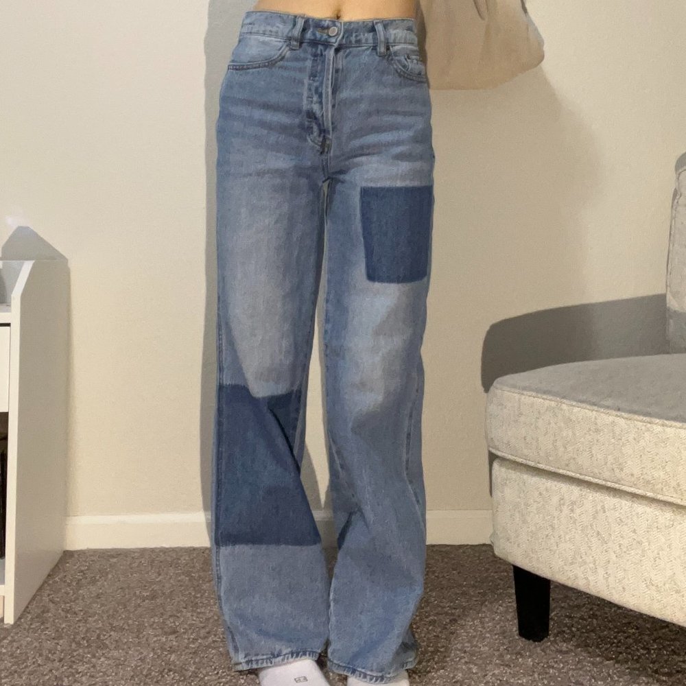 patchwork jeans